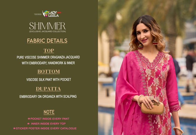 Shimmer By Lady Leela Pure Viscose Embroidery Kurtis With Bottom Dupatta Wholesale Shop In Surat